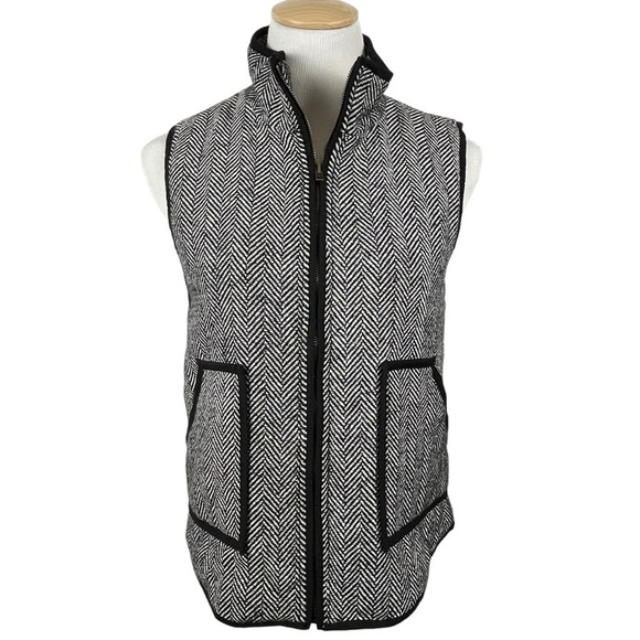 NWT Honey Punch “Tell Me a Story” Vest Black Herringbone Size Medium - Picture 2 of 13